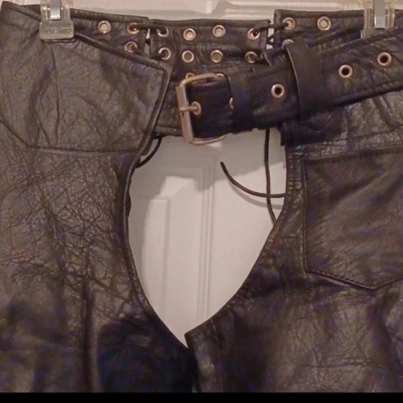 🏍leather Silver Bike chaps🎉 - Picture 8 of 13